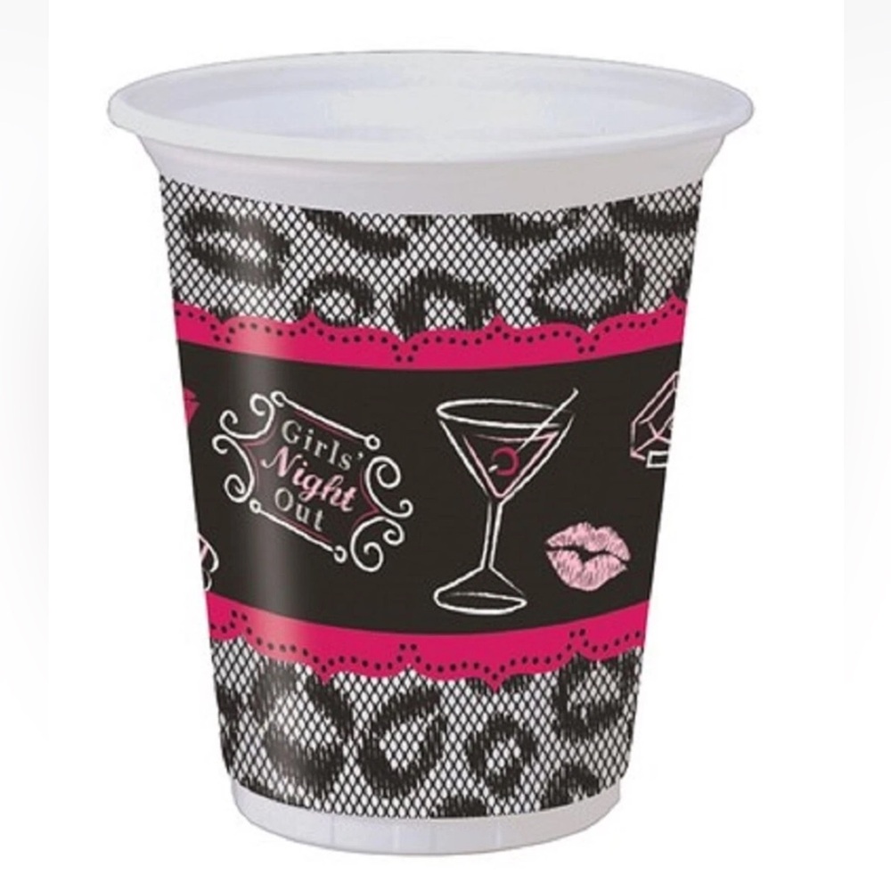 Bachelorette Hen Party Plastic 16oz Cups 8pc Girls Night Out Bride to Be